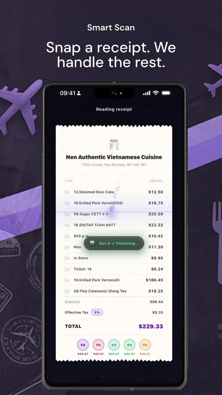 dvup — smart scan: snap a receipt and dvup handles the rest